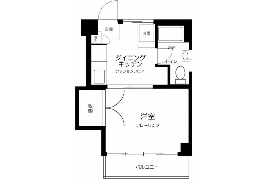 1DK Apartment to Rent in Chofu-shi Floorplan