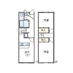 2DK Apartment in Nakanojo - Ueda-shi Floorplan