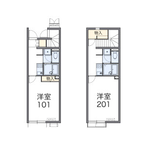 1K Apartment in Hondacho - Chiba-shi Midori-ku Floorplan
