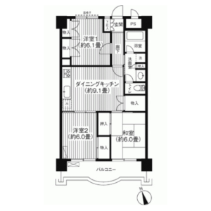 3SDK Mansion in Nishikasai - Edogawa-ku Floorplan