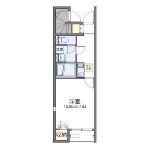 1K Apartment in Honjogakkendai - Kitakyushu-shi Yahatanishi-ku Floorplan
