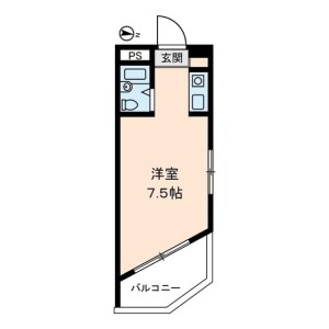 1R Mansion in Kamisunacho - Tachikawa-shi Floorplan