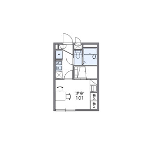 1K Apartment in Mibu bambacho - Kyoto-shi Nakagyo-ku Floorplan