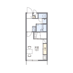 1K Apartment in Tomioka - Kamagaya-shi Floorplan