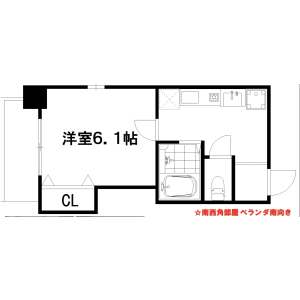 1K Mansion in Otedori - Osaka-shi Chuo-ku Floorplan