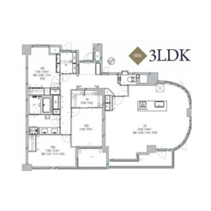 3LDK Mansion in Mita - Minato-ku Floorplan