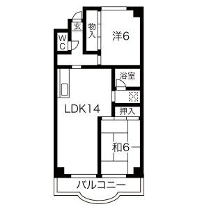 2LDK Mansion in Imaisecho umayose(sonota) - Ichinomiya-shi Floorplan