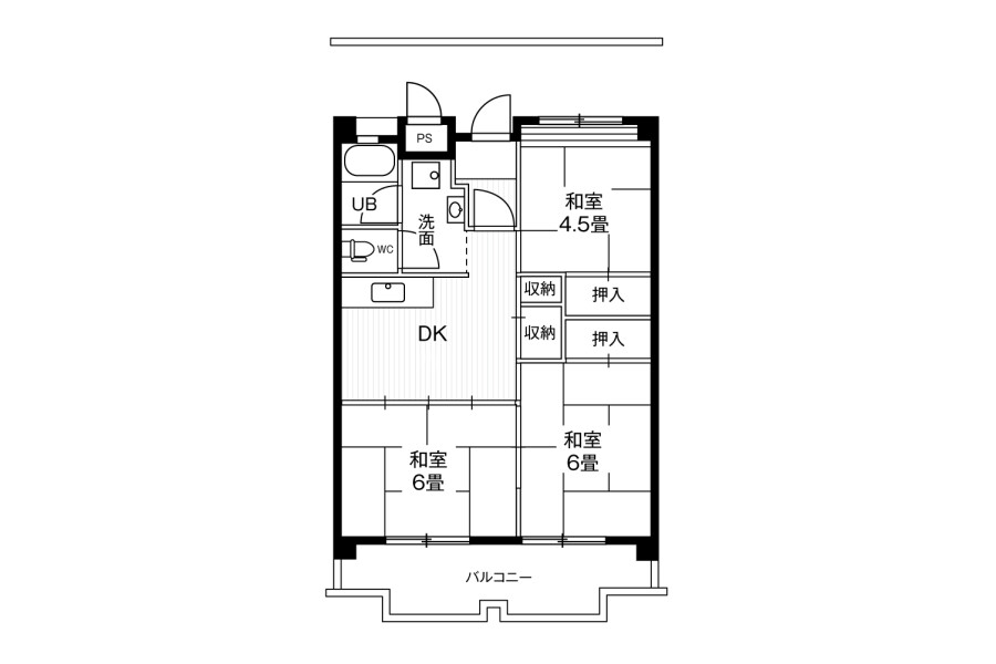 3DK Apartment to Rent in Ichinomiya-shi Floorplan
