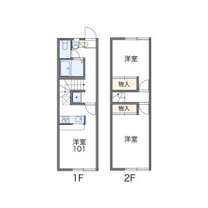2DK Apartment in Kamisanomachi - Takasaki-shi Floorplan