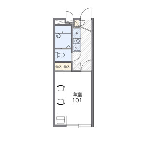 1K Apartment in Gioncho - Sasebo-shi Floorplan