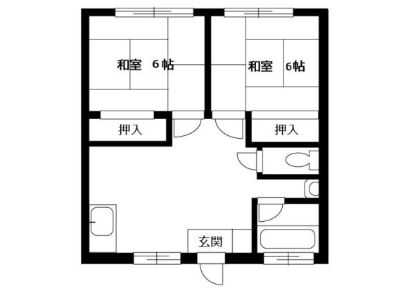2LDK Apartment to Rent in Zama-shi Floorplan