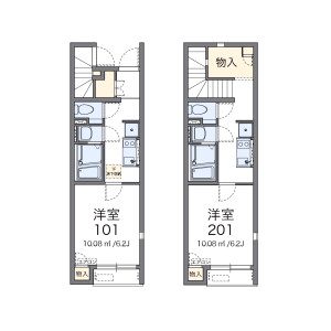 1K Apartment in Umesato - Nagoya-shi Midori-ku Floorplan