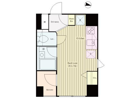 1R Apartment to Rent in Toshima-ku Floorplan