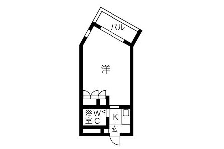 1K Apartment to Rent in Nagoya-shi Tempaku-ku Floorplan