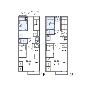 1K Apartment in Mukaijima nishitsutsumicho - Kyoto-shi Fushimi-ku Floorplan