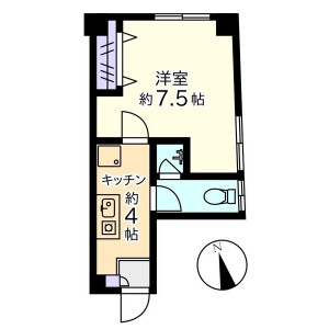 1K 맨션 in Nishishinagawa - Shinagawa-ku Floorplan