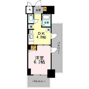 1DK Mansion in Kozu - Osaka-shi Chuo-ku Floorplan