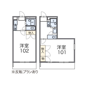福冈市东区三苫-1K公寓 房屋布局