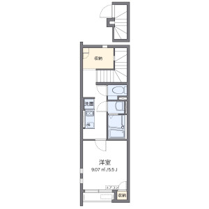 1K Apartment in Kagoikedori - Kobe-shi Chuo-ku Floorplan