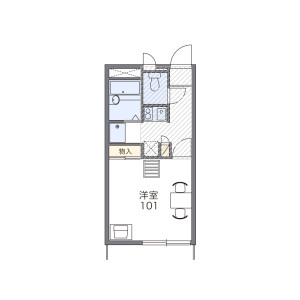 1K Apartment in Nakano - Kimitsu-shi Floorplan