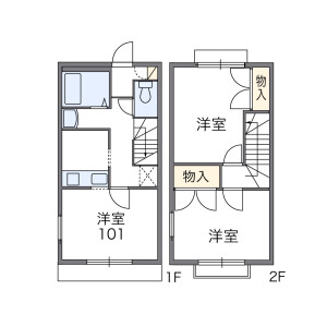 2DK Apartment in Shimongatamachi - Hachioji-shi Floorplan