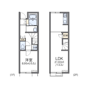 1LDK Apartment in Kita - Hanyu-shi Floorplan
