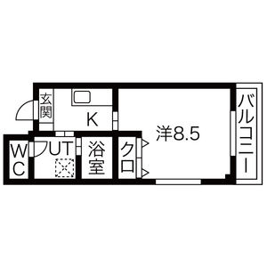 1K Apartment in Todanishi - Nagoya-shi Nakagawa-ku Floorplan