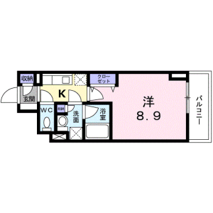 1K Mansion in Higashi - Shibuya-ku Floorplan