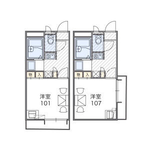 1K Apartment in Shoji - Osaka-shi Ikuno-ku Floorplan