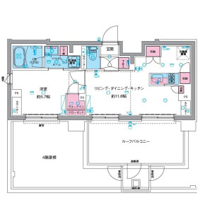 1LDK Mansion in Unoki - Ota-ku Floorplan