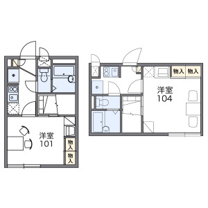 1K Apartment in Kanaigaoka - Machida-shi Floorplan