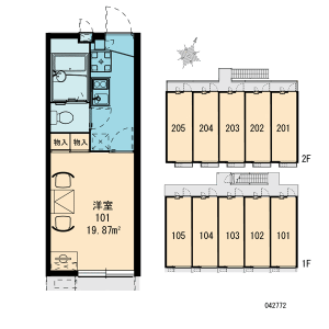 1K Apartment in Hommoku midorigaoka - Yokohama-shi Naka-ku Floorplan