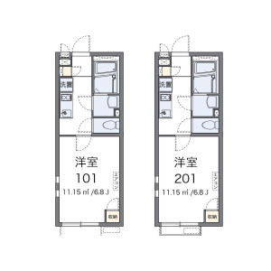 1K Apartment in Nakamachi - Nishitokyo-shi Floorplan