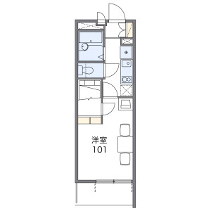 1K Mansion in Nishinokyo minamiemmachi - Kyoto-shi Nakagyo-ku Floorplan