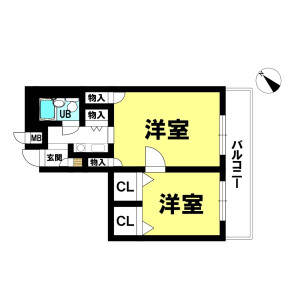 2K {building type} in Unoki - Ota-ku Floorplan