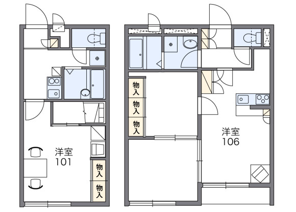 2DK Apartment to Rent in Higashiosaka-shi Floorplan