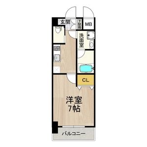 1K Mansion in Tarumicho - Suita-shi Floorplan