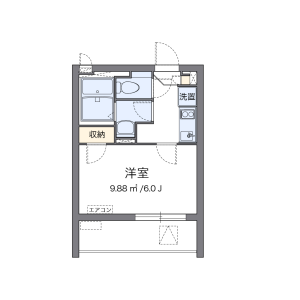 1K Mansion in Okusawa - Setagaya-ku Floorplan