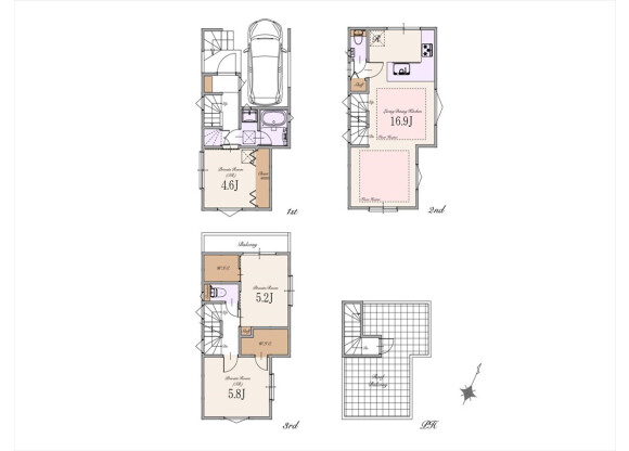 3LDK House to Buy in Toshima-ku Floorplan