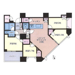4LDK Mansion in Harumi - Chuo-ku Floorplan