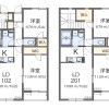 2LDK Apartment to Rent in Toyama-shi Floorplan