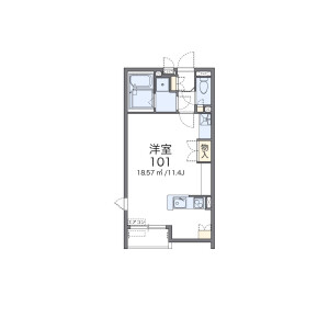 1R Apartment in Mitoma - Fukuoka-shi Higashi-ku Floorplan