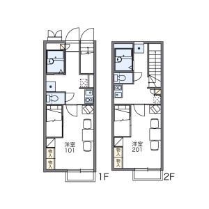 1K Apartment in Bingohigashi - Kasukabe-shi Floorplan