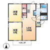 2LDK Apartment to Rent in Handa-shi Floorplan