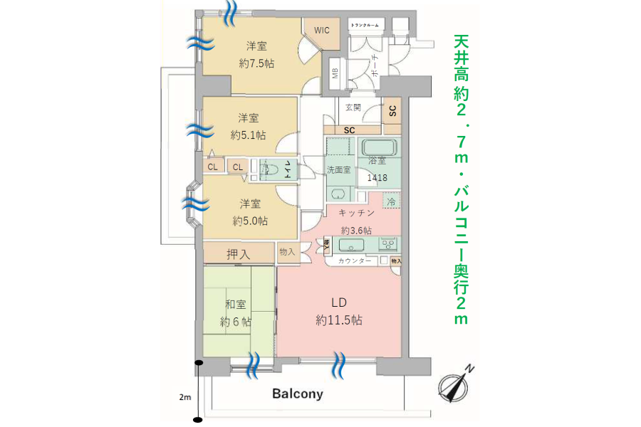 4LDK Apartment to Buy in Yokosuka-shi Floorplan