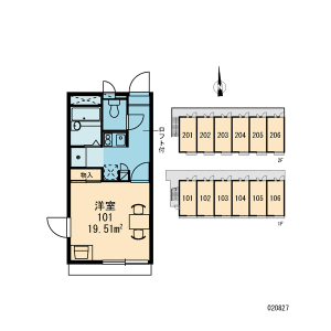 1K Apartment in Deyashiki motomachi - Hirakata-shi Floorplan