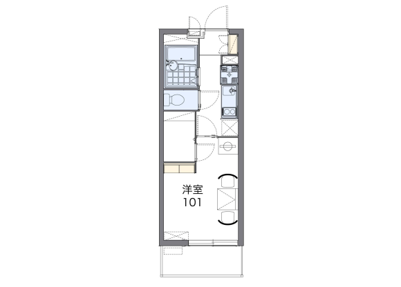 1K Apartment to Rent in Yaizu-shi Floorplan