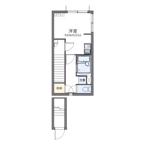 1K Apartment in Nakaochiai - Shinjuku-ku Floorplan