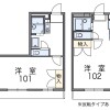 埼玉市西区出租中的1K公寓 房屋布局
