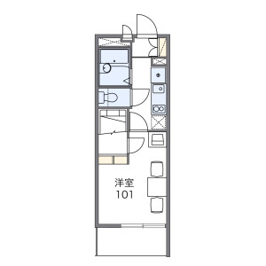1K Mansion in Wajiro - Fukuoka-shi Higashi-ku Floorplan